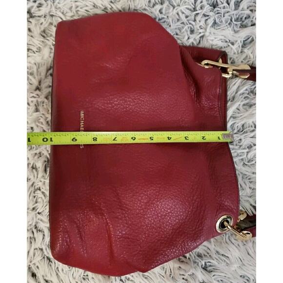 Michael Kors Raven Crimson Red Leather Shoulder Tote Bag Large Tri-Section, COA - Picture 15 of 16